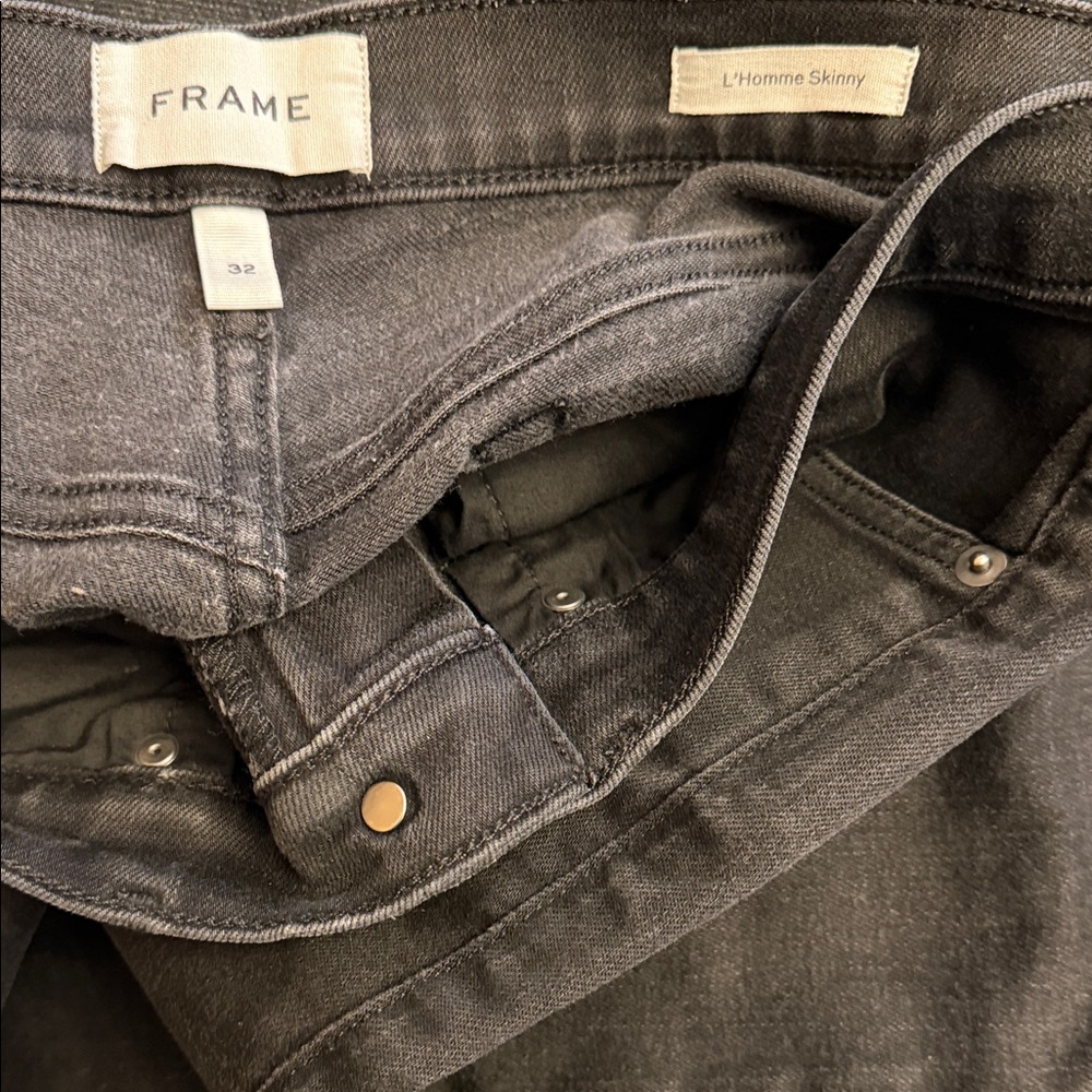 Frame Denim Men's Charcoal Skinny Jeans